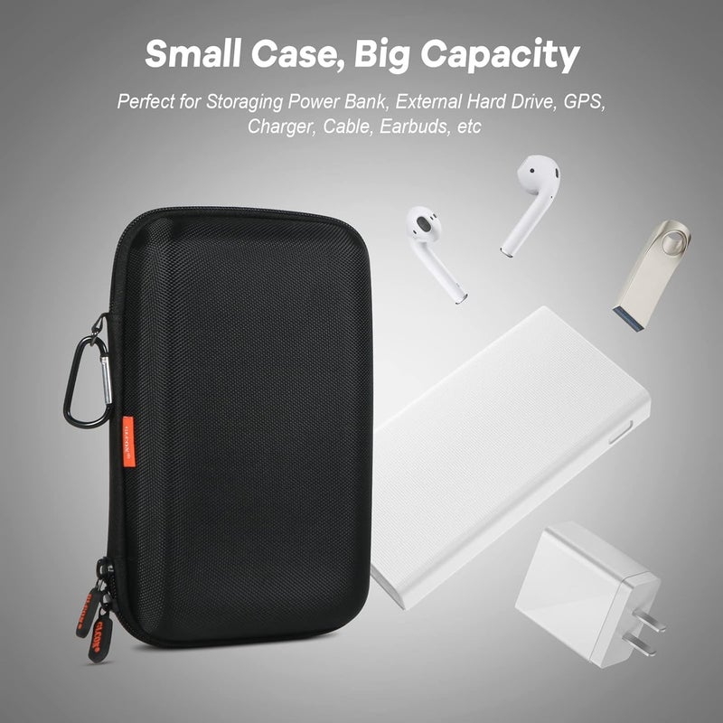 GLCON 2 Colors Shockproof Hard Shell Carrying Case for GPS, External Hard Drive, Power Bank, Charger, Cable, Heart Monitor, Cell Phone, Electronic Accessories - Larger Capacity Storage Pouch Travel Bag - Image 3